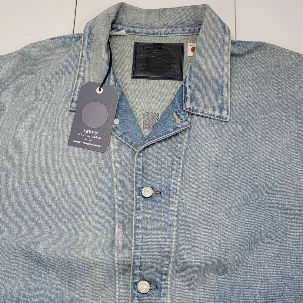 Levi’s Japanese Denim Utility Trucker Jacket Mens XXL Made In Japan A71500003 - Picture 5 of 13